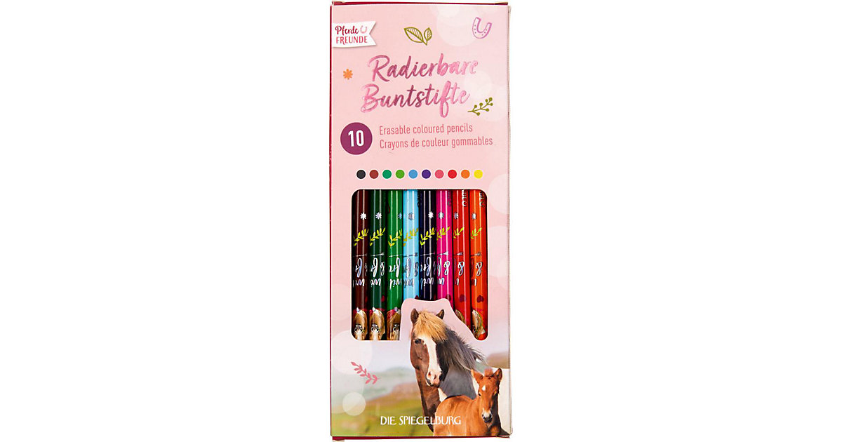 Buntstifte Pferdefreunde, 10 Farben, mit Radiertopper bunt Modell 1 Buntstifte Pferdefreunde, 10 Farben, mit Radiertopper bunt Modell 1 von die spiegelburg