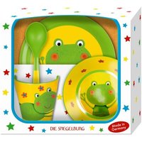 DIE SPIEGELBURG 18252 Geschenkset Kindergeschirr Frosch, 4-teilig - Freche Rasselbande von die spiegelburg