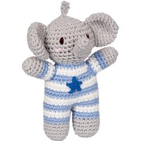 DIE SPIEGELBURG 18593 Häkel-Rassel Elefant, hellblau - BabyGlück DIE SPIEGELBURG 18593 Häkel-Rassel Elefant, hellblau - BabyGlück von die spiegelburg