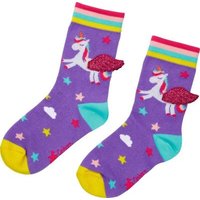 DIE SPIEGELBURG 22513 Socken mit Flügeln - Einhorn-Paradies, one size (Gr.27-30) von die spiegelburg