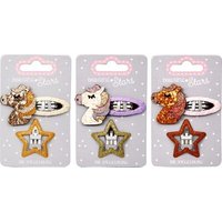 DIE SPIEGELBURG 22587 Haarclips Glitzerpferde no.3 - beautiful Stars, sortiert von die spiegelburg