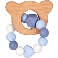 DIESPIEGELBURG 18595 Die Spiegelburg Silikon-Holz-Beißring, hellblau - BabyGlück von die spiegelburg