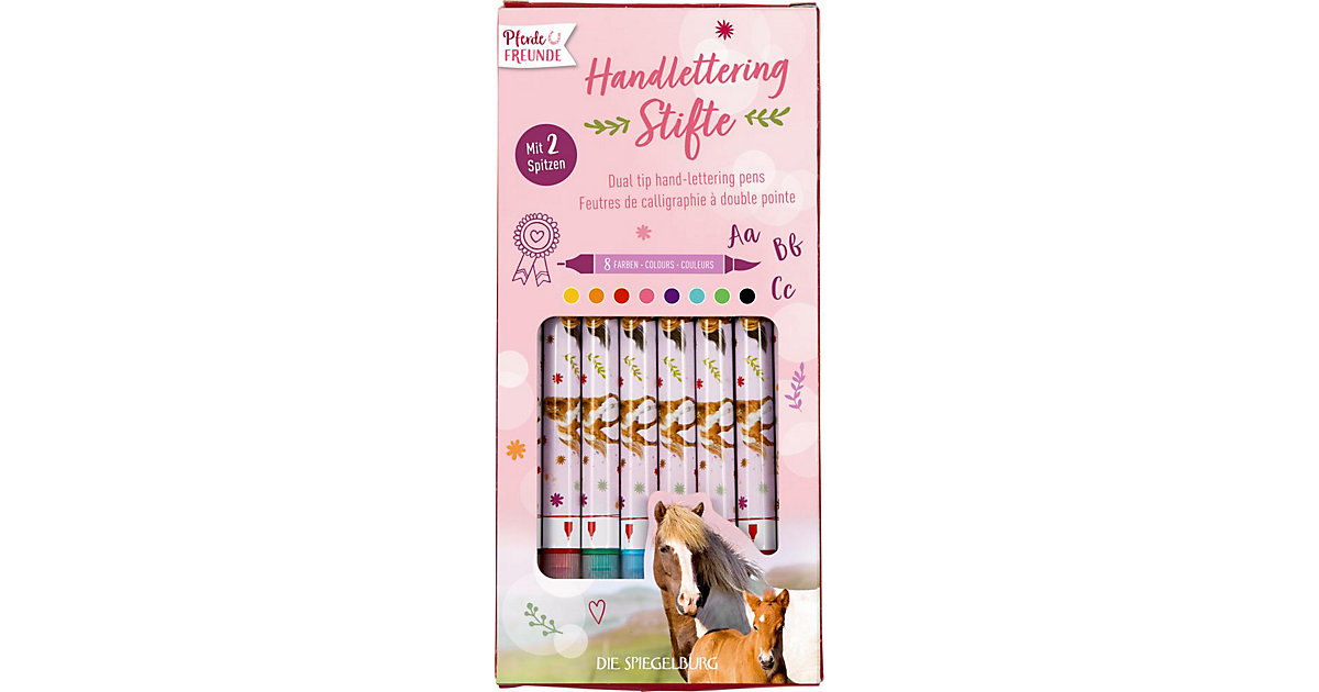 Doppelfasermaler Pferdefreunde Handlettering, 8 Stifte bunt Doppelfasermaler Pferdefreunde Handlettering, 8 Stifte bunt von die spiegelburg