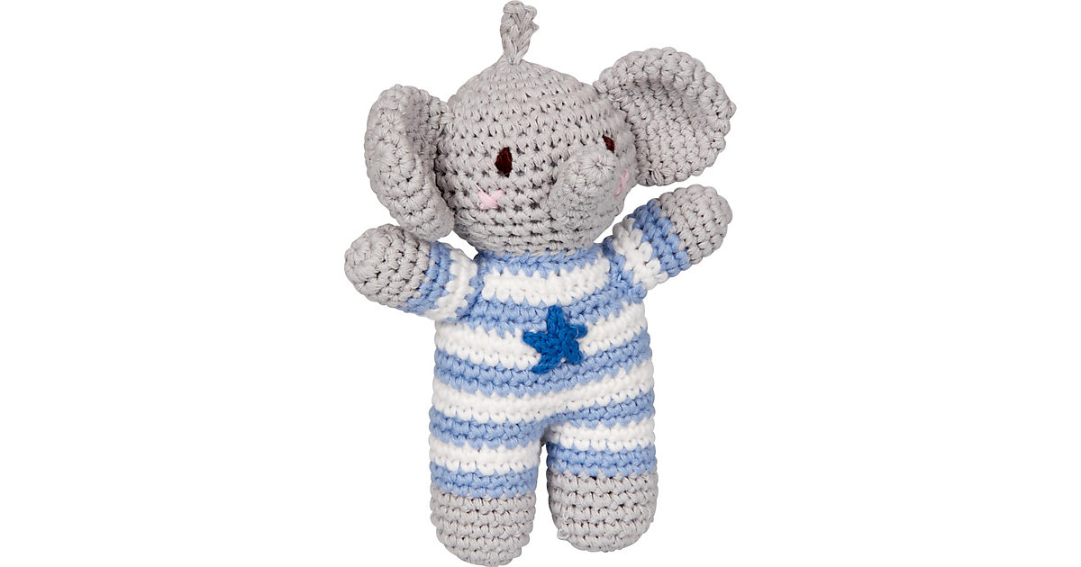 Häkel-Rassel Elefant, hellblau - BabyGlück Häkel-Rassel Elefant, hellblau - BabyGlück von die spiegelburg