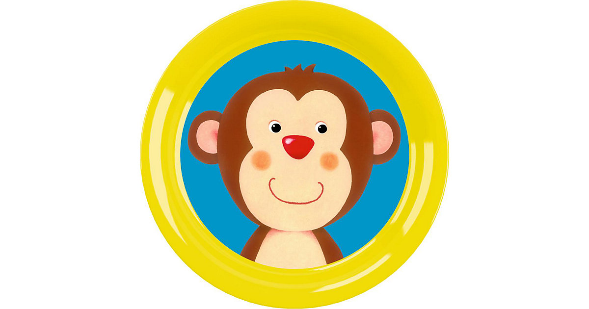 Kinderteller Freche Rasselbande Affe, ⌀ 20 cm gelb Modell 1 von die spiegelburg
