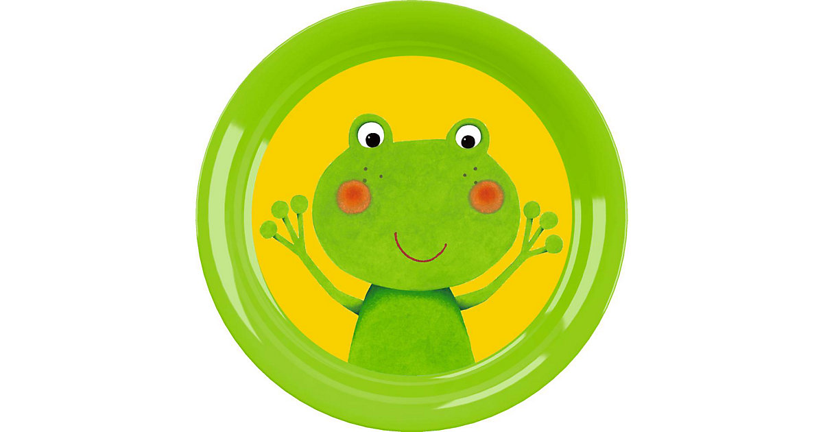 Kinderteller Freche Rasselbande Frosch, ⌀ 20 cm grün Modell 3 von die spiegelburg