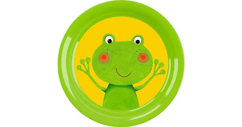 Kinderteller Freche Rasselbande Frosch, ⌀ 20 cm grün Modell 3 von die spiegelburg