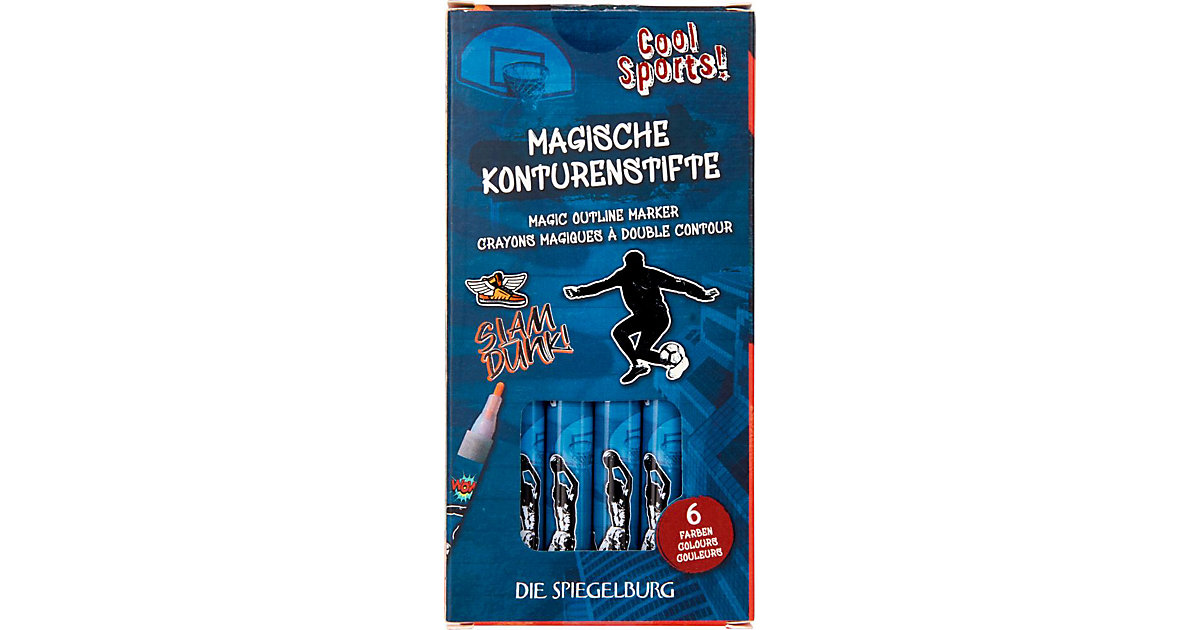 Magische Konturenstifte Cool Sports!, 6 Farben bunt Magische Konturenstifte Cool Sports!, 6 Farben bunt von die spiegelburg