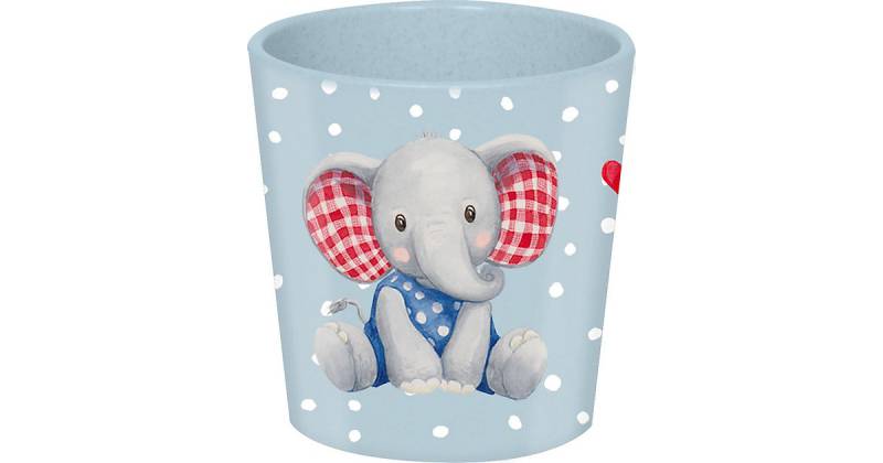 Trinkbecher BabyGlück Elefant & Löwe, 7 x 7,5 cm hellblau von die spiegelburg