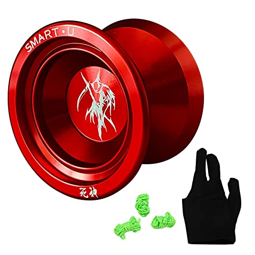 dieyyuca S2 Snake Metal Yoyo Professioneller Yoyo Ball Aluminiumlegierung Yo-Yo + Handschuh + 3 Saitiges Klassisches Spielzeug für Kinder von dieyyuca