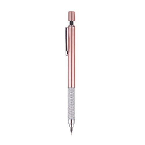 dijiusidy Bleistift Schreibstifte, rutschfest, 0,5/0,7 mm Blei, Malstifte, niedriger Schwerpunkt, Schreibwaren für Studenten, Metallrosa, 0.5 von dijiusidy