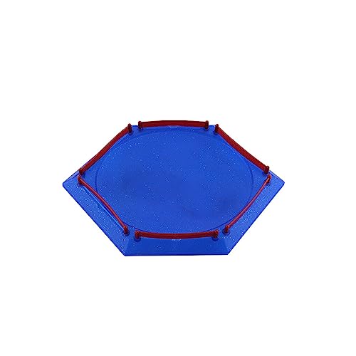 dijiusidy Burst Gyro Kinderspielzeug Arena Disk Für Beyblade Kreisel Kunststoff Lustiger Plattenwerfer Geschenk für Kinder zu Hause Zubehör, Hexagon blau von dijiusidy