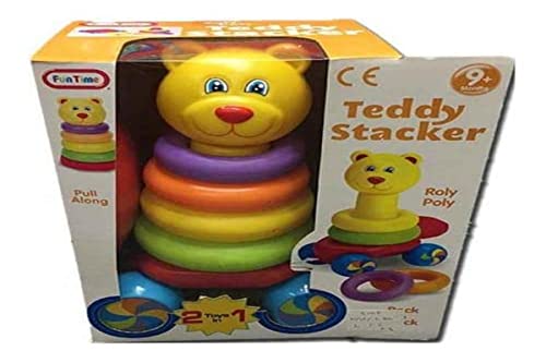 dimasa DIM05005 Teddy 2-in-1 Bärenkettenringe, Spielzeug zum Ziehen, Mehrfarbig von dimasa