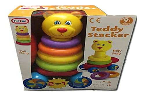 dimasa DIM05005 Teddy 2-in-1 Bärenkettenringe, Spielzeug zum Ziehen, Mehrfarbig von Dimasa