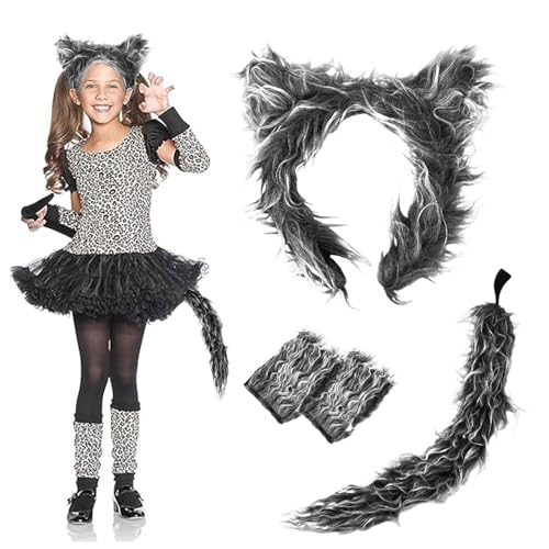 Dinghaole 4 Stück Wolf Kostüm, Wolfs Ohren Kostümzubehör, Karneval Kostüm Tiere, Wolfsohren Haarreif, Werwolf Haarreifen Werwolf Schwanz Accessoires, Zubehör Für Halloween Party Cosplay Dinghaole 4 Stück Wolf Kostüm, Wolfs Ohren Kostümzubehör, Karneval Kostüm Tiere, Wolfsohren Haarreif, Werwolf Haarreifen Werwolf Schwanz Accessoires, Zubehör Für Halloween Party Cosplay von dinghaole