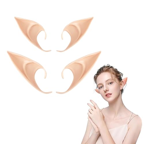 dinghaole 2 Paar Weiche Elfenohren, Fairy Pixie Elf Ohren für Kinder und Erwachsene, Elfenohren für Elfen-Cosplay, Weihnachten, Halloween, Karneval, Partydekorationen Zubehör dinghaole 2 Paar Weiche Elfenohren, Fairy Pixie Elf Ohren für Kinder und Erwachsene, Elfenohren für Elfen-Cosplay, Weihnachten, Halloween, Karneval, Partydekorationen Zubehör von dinghaole