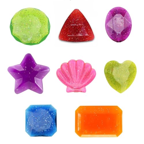 dinghaole 8 Stück Dive Gem Pool Spielzeug Tauch Edelsteine, Tauch Edelsteine Tauchspielzeug, Kinder-Schwimm-Edelstein-Set, Sinkende Tauch-Edelsteine, Schwimm- Und Tauchspielzeug von dinghaole