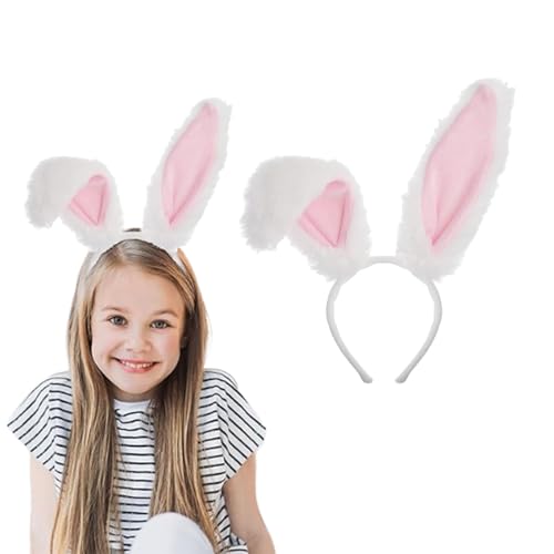 dinghaole Kaninchen Ohren Stirnband, Hasenohren Haarreif, Ostern Hasenohren Haarreifen, Dress Up Accessories Hair Styling Party Dekoration Flauschiger Kopfschmuck Erwachsene Kinder von dinghaole