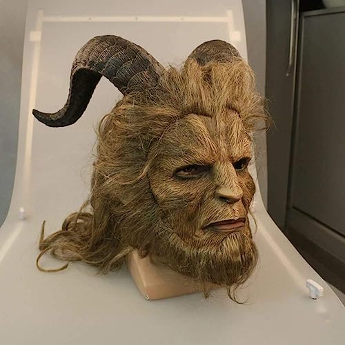 dinghuizi Beauty Beast Maske Und Helm Erwachsene Vollgesichtsmaske Royale Latexmaske Cosplay Make-up Halloween Party Latexmaske, Langes Haar, Schwarz, L,OneColor-OneSize dinghuizi Beauty Beast Maske Und Helm Erwachsene Vollgesichtsmaske Royale Latexmaske Cosplay Make-up Halloween Party Latexmaske, Langes Haar, Schwarz, L,OneColor-OneSize von dinghuizi