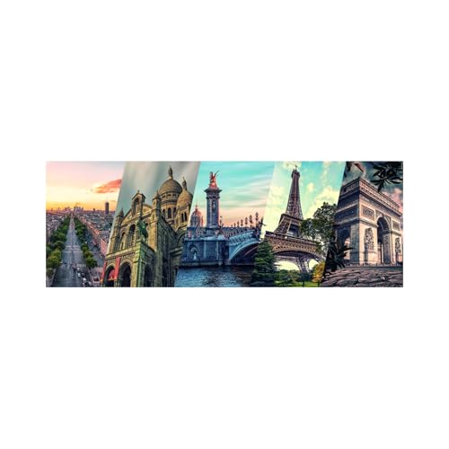 Puzzle 2000 pièces panoramique : Paris Collage von dino