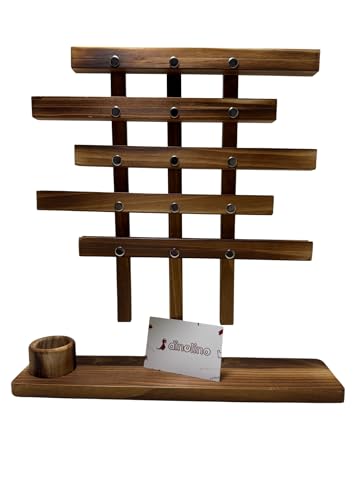 dinolino - Geschicklichkeitsbahn mit 2 Rollelementen - Holzkugelbahn, Kinderspielzeug, Holzspielzeug für Kinder & Erwachsene - Geschicklichkeit, 100% Holz - Schaffst Du es? von dinolino