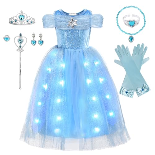 discoball Prinzessin Kostüm für Mädchen Licht Up Mädchen Cinderella Kleid Blau Fancy Kleid für Kinder Geburtstagsparty Cosplay Halloween Weihnachtskostüme discoball Prinzessin Kostüm für Mädchen Licht Up Mädchen Cinderella Kleid Blau Fancy Kleid für Kinder Geburtstagsparty Cosplay Halloween Weihnachtskostüme von discoball