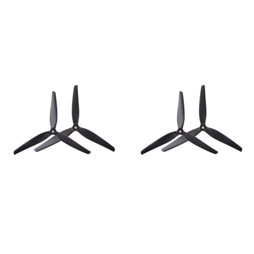 dissot 2 Paar 7 X 4,5 X 3 7 3-Blatt-Propeller, Schwarzer Kohlenstoffverstärkter Nylon-Propeller für FPV-Drohne 7045 von dissot