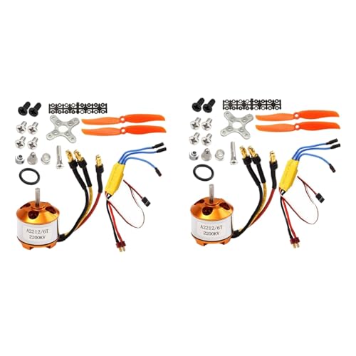 dissot 2X 2212 2200KV Motor + 30A ESC + 6035 Propeller + Propellerschutz Elektromotor-Kit für RC-Flugzeugmotor von dissot