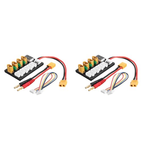 dissot 2X 4CH Parallel Laden Karte XT60 Bananen Stecker für D2 Q6 SC-608 SC-620 B6 LadegeräT LiPo- Aufladen von dissot