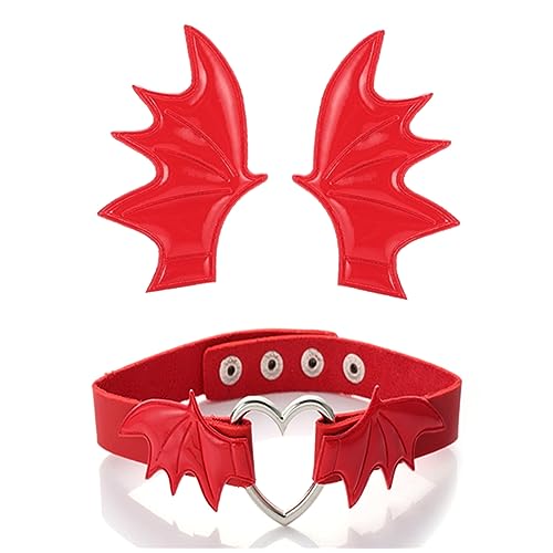Haarspange und Halsreif für Mädchen, Halloween-Kostüm, Haarspange, Fledermausflügel Haarspange und Halsreif für Mädchen, Halloween-Kostüm, Haarspange, Fledermausflügel von divuukyi