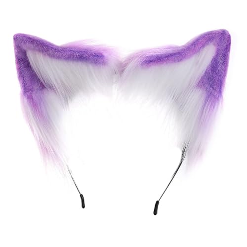 divuukyi Anime Cosplay Requisiten Haarreifen pelziges Haarstyling für Halloween Stirnband pelziges Kätzchen Tier Karneval von divuukyi
