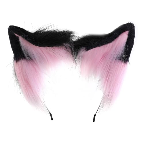 divuukyi Anime Cosplay Requisiten Haarreifen pelziges Haarstyling für Halloween Stirnband pelziges Kätzchen Tier Karneval von divuukyi