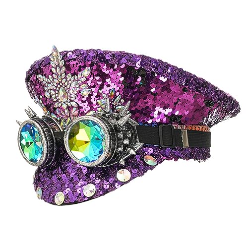 divuukyi Bejeweled Crystals-Hut mit schweren Pailletten und Brille für Party, männlich, weiblich, Tanz, Komiker, Schauspieler divuukyi Bejeweled Crystals-Hut mit schweren Pailletten und Brille für Party, männlich, weiblich, Tanz, Komiker, Schauspieler von divuukyi