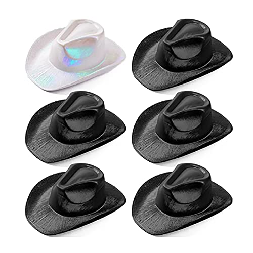 divuukyi Cowgirl-Hut für Brautjungfern, Kuhmädchen, mit Hochzeits-Cowboyhut für Party, 6 Stück divuukyi Cowgirl-Hut für Brautjungfern, Kuhmädchen, mit Hochzeits-Cowboyhut für Party, 6 Stück von divuukyi