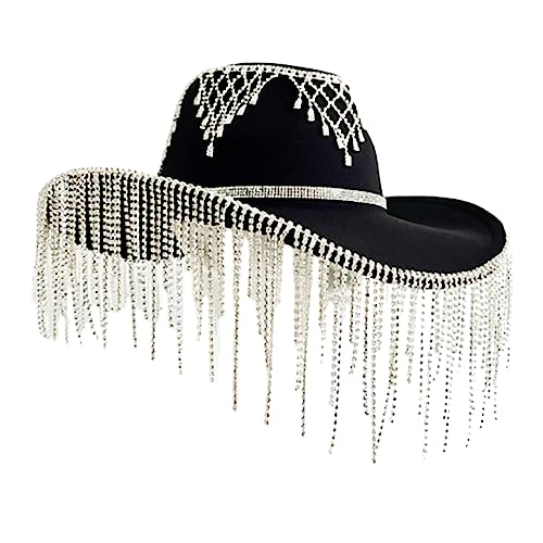 divuukyi Cowgirl-Hut mit Strasssteinen für Damen, Teenager, Mädchen, Karneval, Party, Junggesellinnenabschied, Kopfbedeckung, Fotografie-Zubehör divuukyi Cowgirl-Hut mit Strasssteinen für Damen, Teenager, Mädchen, Karneval, Party, Junggesellinnenabschied, Kopfbedeckung, Fotografie-Zubehör von divuukyi