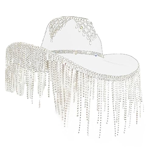 divuukyi Cowgirl-Hut mit Strasssteinen für Damen, Teenager, Mädchen, Karneval, Party, Junggesellinnenabschied, Kopfbedeckung, Fotografie-Zubehör divuukyi Cowgirl-Hut mit Strasssteinen für Damen, Teenager, Mädchen, Karneval, Party, Junggesellinnenabschied, Kopfbedeckung, Fotografie-Zubehör von divuukyi