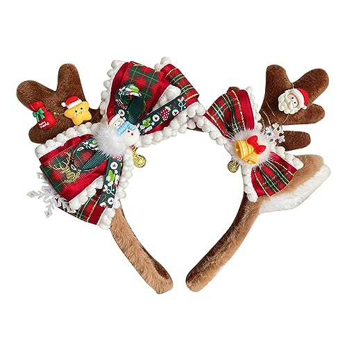 divuukyi Elegante Weihnachts-Lolitas-Haarspange, festlicher Hut mit Hirschhörnern, hübsch, handgefertigt, Lolitas-Hut, Weihnachts-Haarschmuck divuukyi Elegante Weihnachts-Lolitas-Haarspange, festlicher Hut mit Hirschhörnern, hübsch, handgefertigt, Lolitas-Hut, Weihnachts-Haarschmuck von divuukyi
