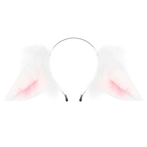 divuukyi Füchse Wolf Ohren Stirnband Kopfbedeckung Lange Pelzohren Stirnband Tier Pelzohren Haarreifen Halloween Cosplay Kostüm von divuukyi