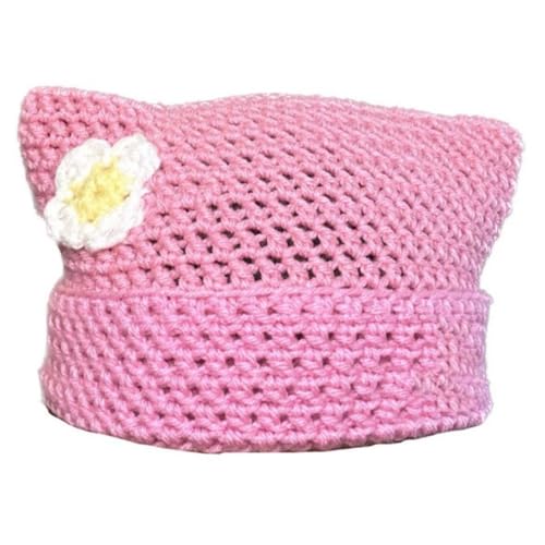 divuukyi Gestreifte Strickmütze, Halloween, gestreift, Kätzchen-Ohr-Hut, Cosplay, Party, Mütze, Kopfbedeckung, Halloween divuukyi Gestreifte Strickmütze, Halloween, gestreift, Kätzchen-Ohr-Hut, Cosplay, Party, Mütze, Kopfbedeckung, Halloween von divuukyi