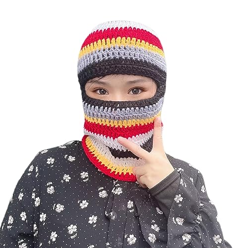 divuukyi Gestreifte Strickmütze Halloween Gestreifte Mütze Cosplay Party Hüte Kopfbedeckung von divuukyi
