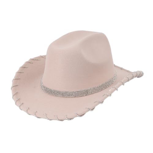 divuukyi Glitzernder Kristall-Cowboyhut, Gürtel für Junggesellinnenabschied, Cowboyhut, Hut für Schauspielerin divuukyi Glitzernder Kristall-Cowboyhut, Gürtel für Junggesellinnenabschied, Cowboyhut, Hut für Schauspielerin von divuukyi