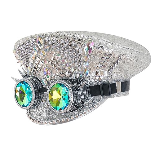 divuukyi Goldene Nieten Diamanten Uni Cosplay Hut Halloween Kostüm Zubehör Gothic Punk Rock Party Show Bühne Requisiten divuukyi Goldene Nieten Diamanten Uni Cosplay Hut Halloween Kostüm Zubehör Gothic Punk Rock Party Show Bühne Requisiten von divuukyi