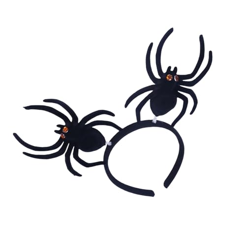 divuukyi Halloween-Haarband, dunkle Serie, große Spinnen, Haarband, Punk-Kopfreif, Party-Haardekoration, Urlaubsparty, übertriebener Kopfschmuck von divuukyi