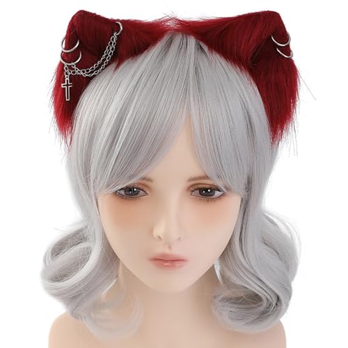 divuukyi Handgefertigte Wolfsohren-Haarbänder, Kätzchen, Mädchen, Cosplay, Kopfbedeckung, Ohren, Pelzanzug, Maskeraden, Halloween, Cosplay, Party divuukyi Handgefertigte Wolfsohren-Haarbänder, Kätzchen, Mädchen, Cosplay, Kopfbedeckung, Ohren, Pelzanzug, Maskeraden, Halloween, Cosplay, Party von divuukyi