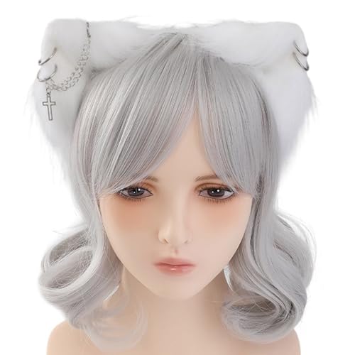 divuukyi Handgefertigte Wolfsohren-Haarbänder, Kätzchen, Mädchen, Cosplay, Kopfbedeckung, Ohren, Pelzanzug, Maskeraden, Halloween, Cosplay, Party divuukyi Handgefertigte Wolfsohren-Haarbänder, Kätzchen, Mädchen, Cosplay, Kopfbedeckung, Ohren, Pelzanzug, Maskeraden, Halloween, Cosplay, Party von divuukyi