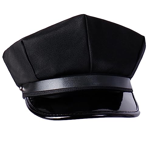 divuukyi Kapitän Hüte verstellbar Marine Schiffshut Hut für Erwachsene Skipper Boote Cosplays Party Kostüm Schwarz von divuukyi