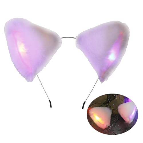 divuukyi Leuchtender Ohr-Haarreif für Damen, Rollenspiel, Animes, Dienstmädchen, Kostüm, Mädchen, Cosplay-Kopfschmuck divuukyi Leuchtender Ohr-Haarreif für Damen, Rollenspiel, Animes, Dienstmädchen, Kostüm, Mädchen, Cosplay-Kopfschmuck von divuukyi