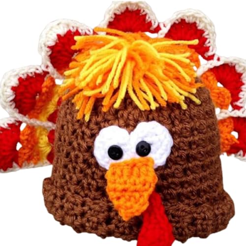 divuukyi Lustiger Hut für Eltern und Kinder, gestrickt, 3D, Türkei, Erntedankfest, einzigartige Kopfbedeckung, für Damen und Herren, Weihnachten, Party, Geburtstag, Halloween divuukyi Lustiger Hut für Eltern und Kinder, gestrickt, 3D, Türkei, Erntedankfest, einzigartige Kopfbedeckung, für Damen und Herren, Weihnachten, Party, Geburtstag, Halloween von divuukyi