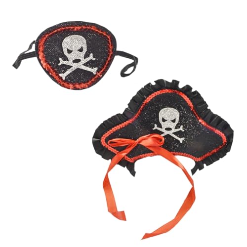 divuukyi Piraten-Stirnband und Augen-Set, bequemes Halloween-Kostüm-Zubehör, Kopfbedeckung, Kopfbedeckung für Rollenspiele und Partys divuukyi Piraten-Stirnband und Augen-Set, bequemes Halloween-Kostüm-Zubehör, Kopfbedeckung, Kopfbedeckung für Rollenspiele und Partys von divuukyi