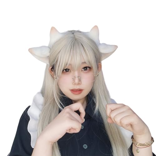 divuukyi Realistische Schafohr-Haarreifen für Rollenspiele, Cosplay, Kostüm, Stirnband, Halloween, Kopfschmuck, japanisches biegbares Anime-Stirnband divuukyi Realistische Schafohr-Haarreifen für Rollenspiele, Cosplay, Kostüm, Stirnband, Halloween, Kopfschmuck, japanisches biegbares Anime-Stirnband von divuukyi